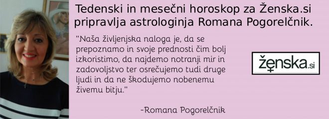 Romanin tedenski horoskop za Ženska.si od 8. 11. do 14. 11. 2021