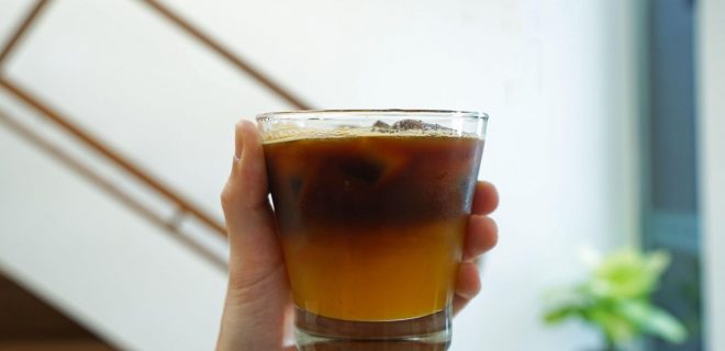 espresso s pomarančnim sokom
